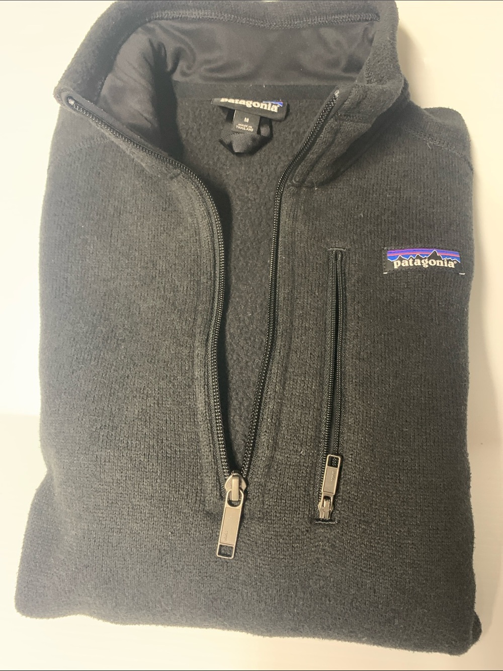 Patagonia Men's Black Zip-Up Fleece Pullover